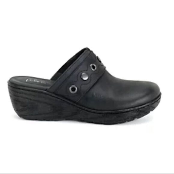 BOC Pontine Clogs Studs Black Leather 9 - Picture 1 of 7